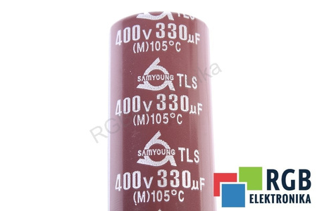 CONDENSADOR TLS400VS330M22X50 SAMYOUNG ELECTRONICS 330UF, 400VDC, 22X50MM