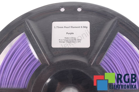 1,75MM PEARL FILAMENT 0.5KG PURPLE FLASHFORGE TAMAÑO EXTERIOR DEL CARRETE 180MM, TAMAÑO INTERIOR DEL CARRETE 50MM, ANCHURA DEL CARRETE 45MM