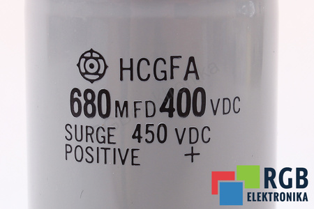 CONDENSADOR HCGFA HITACHI 680MFD, 400VDC, 450VDC