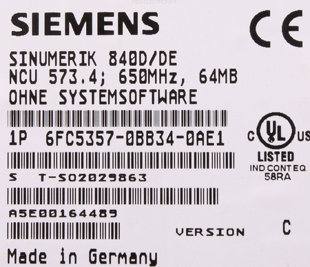 6FC5357-0BB34-0AE1 SIEMENS VERSION C SINUMERIK 840D/DE NCU 573.4