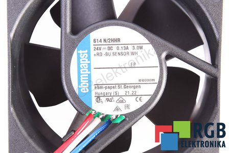 614N/2HHR EBM PAPST 9292206086 60X60X25MM 24V, 0.12A VENTILADOR
