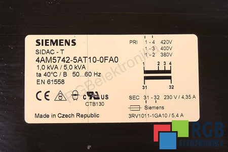 4AM5742-5AT10-0FA0 SIEMENS 1KVA/5KVA 420/400/380V, 230V