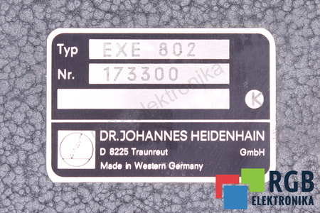 EXE802 HEIDENHAIN ID.NR. 207264-01