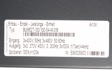BUM62T-100/130-54-M-018 BAUMÜLLER