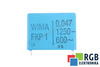 CONDENSADOR 0.047UF FKP1 WIMA 1250VDC, 600VAC