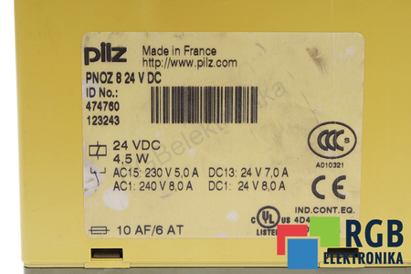 PNOZ8 PILZ 474760 RELEVO DE SEGURIDAD