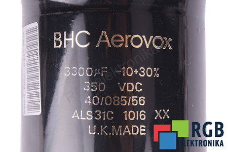 CONDENSADOR ALS31C AEROVOX 3300UF, 350V