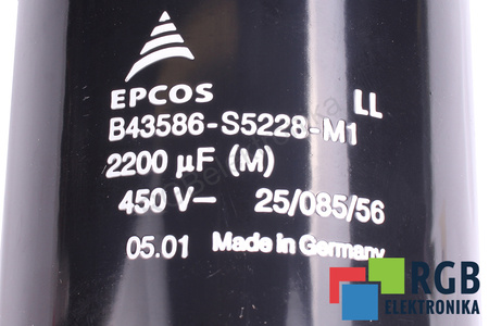 CONDENSADOR B43586-S5228-M1 EPCOS 2200UF, 450V