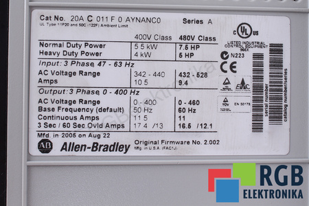 20AC011F0AYNANC0 ALLEN BRADLEY CAJA