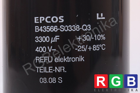 CONDENSADOR B43566-S0338SQ3 EPCOS 3300UF, 400V