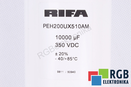 CONDENSADOR PEH200UX510AM RIFA 10000UF, 350VDC