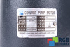 COOLANT PUMP MOTOR YEONG CHYUAN INDUSTRIES TYPE YC 2 POLE
