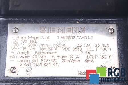 1HU3102-0AH01-Z Z:A31 G31 K31 K42 SIEMENS 1HU3