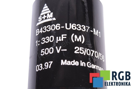 CONDENSADOR B43306-U6337-M1 S+M 330UF, 500V