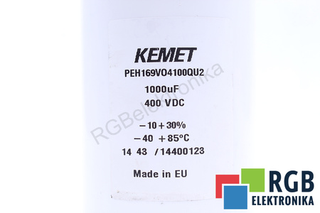 CONDENSADOR PEH169VO4100QU2 KEMET 1000UF, 400VDC