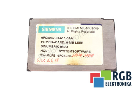6FC5247-0AA11-0AA1 SIEMENS PCMCIA-CAR 8MB LEER