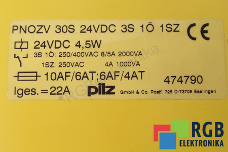 PNOZV30S24VDC3S1O1SZ PILZ 474790 RELEVO DE SEGURIDAD