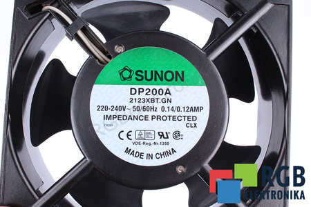 DP200A 2123XBT.GN SUNON 120X120X38MM, 230V VENTILADOR