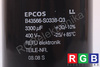 CONDENSADOR B43566-S0338SQ3 EPCOS 3300UF, 400V