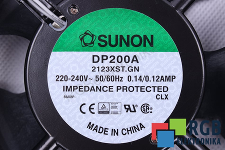 DP200A2123XST SUNON DP200A 120X120X38MM, 230V VENTILADOR