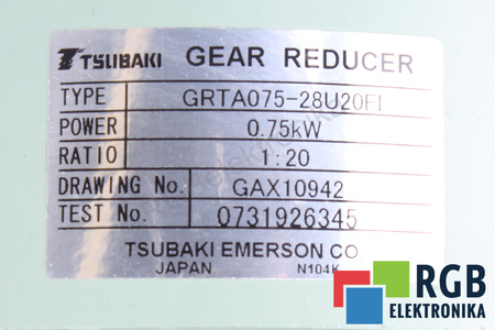 GRTA075-28U20FI TSUBAKI EMERSON I=20 ENGRANAJE