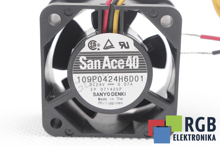 109P0424H6D01 SANYO DENKI SANACE40 40X40X20MM, 24V VENTILADOR