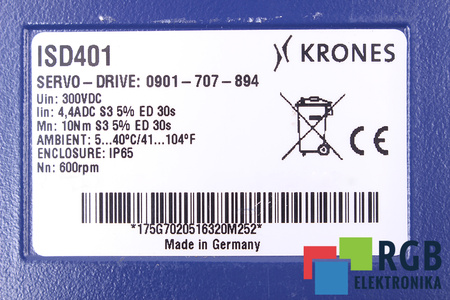 ISD401 KRONES CUBIERTA DEL MOTOR