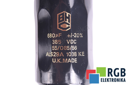 CONDENSADOR ALS29A1038KE BHC COMPONENTS LTD BHC 680UF, 385V