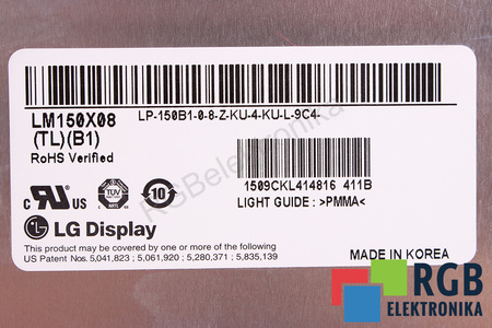 LM150X08 LG TL B1 6091L-0579A 15" XGA TFT MATRIZ LCD