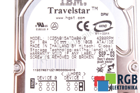 IC25N015ATDA04-0 IBM TRAVELSTAR 15.10GB, 2.5"