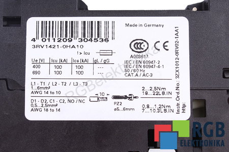 3RV1421-0HA10 SIEMENS SIRIUS