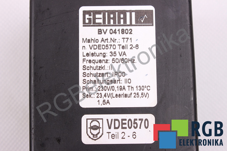 BV041802 GETRA T71 VDE0570