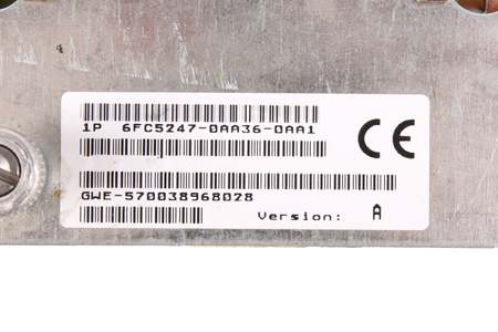6FC5247-0AA36-0AA1 SIEMENS VERSION A BANDEJA DE UNIDAD
