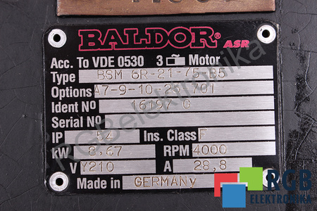 BSM6R-21-75-B5 BALDOR FRENO
