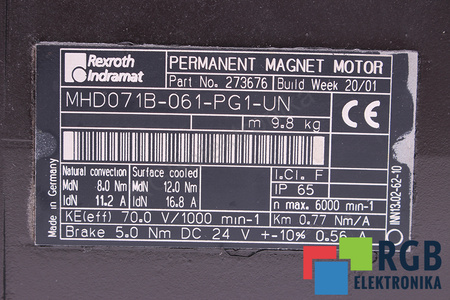 MHD071B-061-PG1-UN BOSCH REXROTH ROTOR