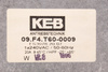 09.F4.T60-0009 KEB FILTRO