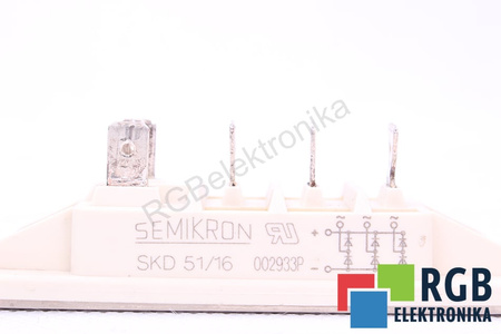 RECTIFICADOR EN PUENTE DE POTENCIA SKD51/16 SEMIKRON 50A, 1600V