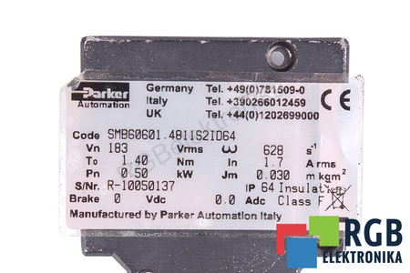 SMB60601.4811S2ID64 PARKER CUBIERTA DEL MOTOR