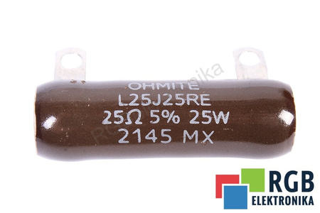 RESISTENCIA L25J25RE OHMITE 25R 25OHM, 25W
