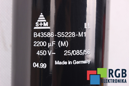 CONDENSADOR B43586-S5228-M1 S+M 2200UF, 450VDC