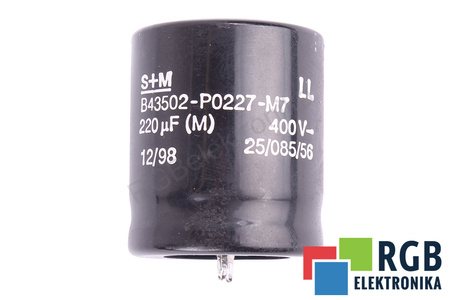 CONDENSADOR B43502-P0227-M7 S+M 220UF, 400V