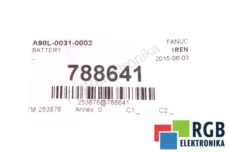 A98L-0031-0002 FANUC 3SR44 4.5V BATERÍA