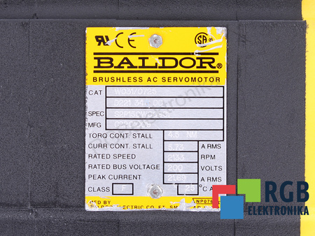 D22134600 BALDOR W031/0725