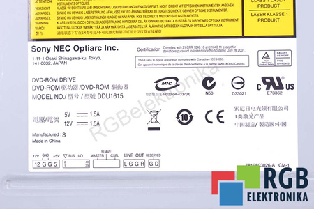 DDU1615 SONY DVD ROM