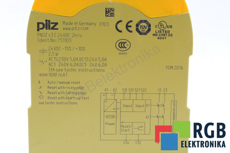 PNOZS3C PILZ 751103 RELEVO DE SEGURIDAD