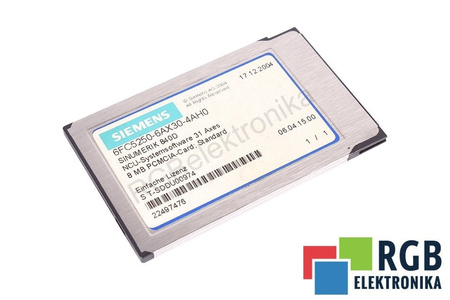 6FC5250-6AX30-4AH0 SIEMENS 8MB SINUMERIK 840D
