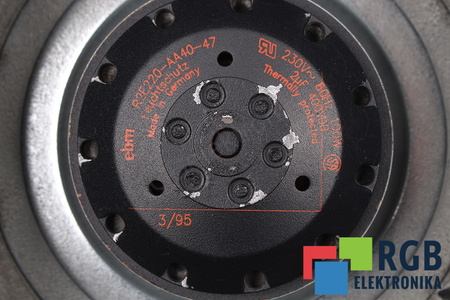 R2E220-AA40-47 EBM PAPST 220X220X60MM, 0.1KW, 230V VENTILADOR