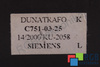 C751-03-25 SIEMENS C7510325 14/2000 KU-2058 TRANSFORMADOR DE CORRIENTE