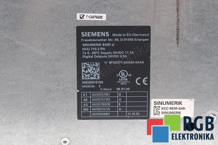 6FC5371-0AA30-0AA0 SIEMENS VERSION F SINUMERIK 840D