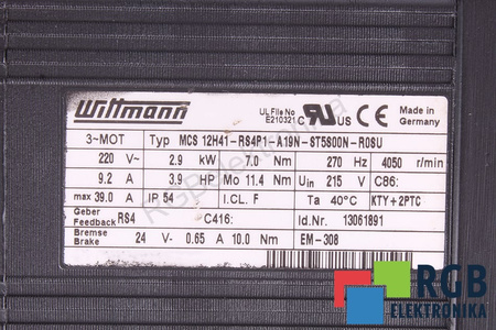 MCS12H41-RS4P1-A19N-ST5S00N-R0SU WITTMANN ESTATOR